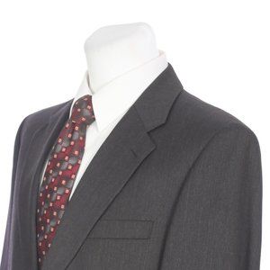 Albert Nipon Charcoal Gray Brown Stripe Sport Coat